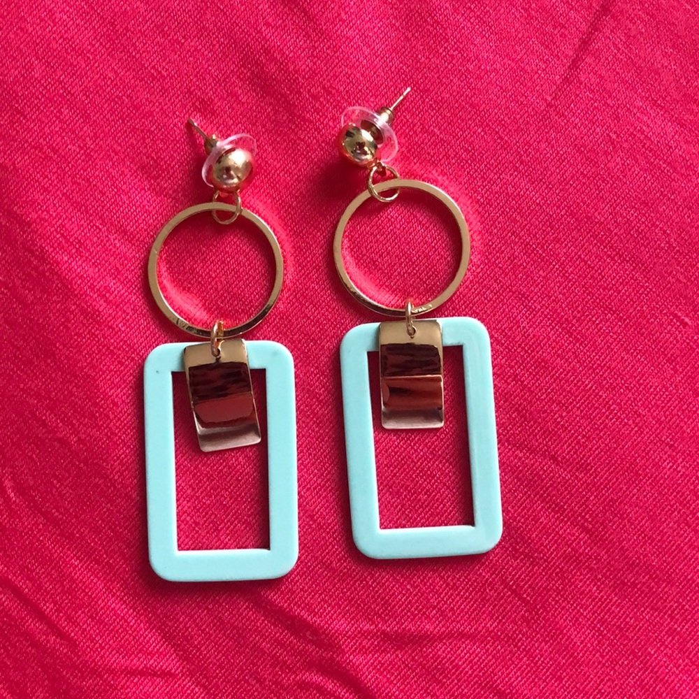 Turquoise & Gold Earrings